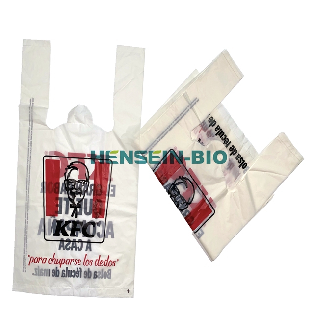 corn starch eco friendly bio degradable non plastic carry bag customized wholesale